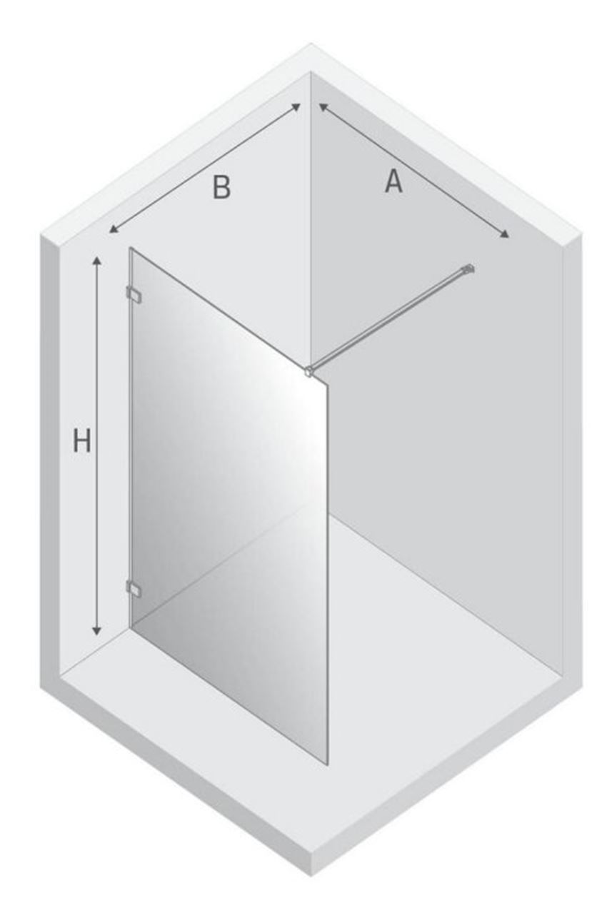 Kabina prysznicowa New Trendy Avexa Gold Shine EXK-7060 rys techniczny