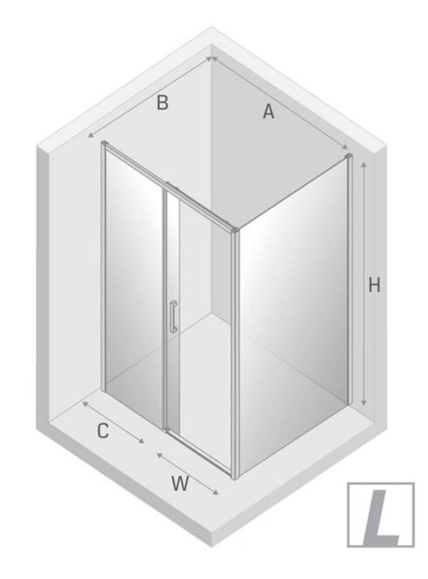 Kabina New Trendy Prime Copper Brushed D-0816A/D-0342B rys techniczny