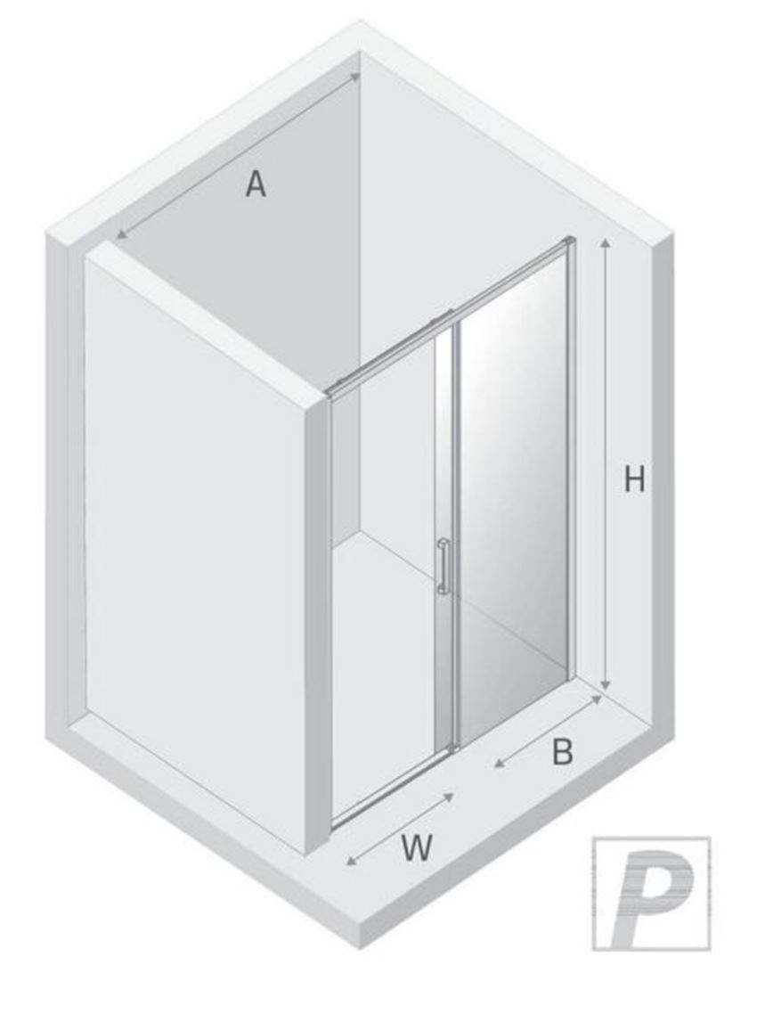 Drzwi wnękowe New Trendy Prime Gold Brushed D-0791A rys techniczny