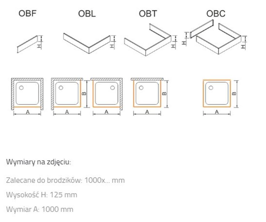 Obudowa brodzika Sanplast OBF 625-401-0330-01-000 rys techniczny