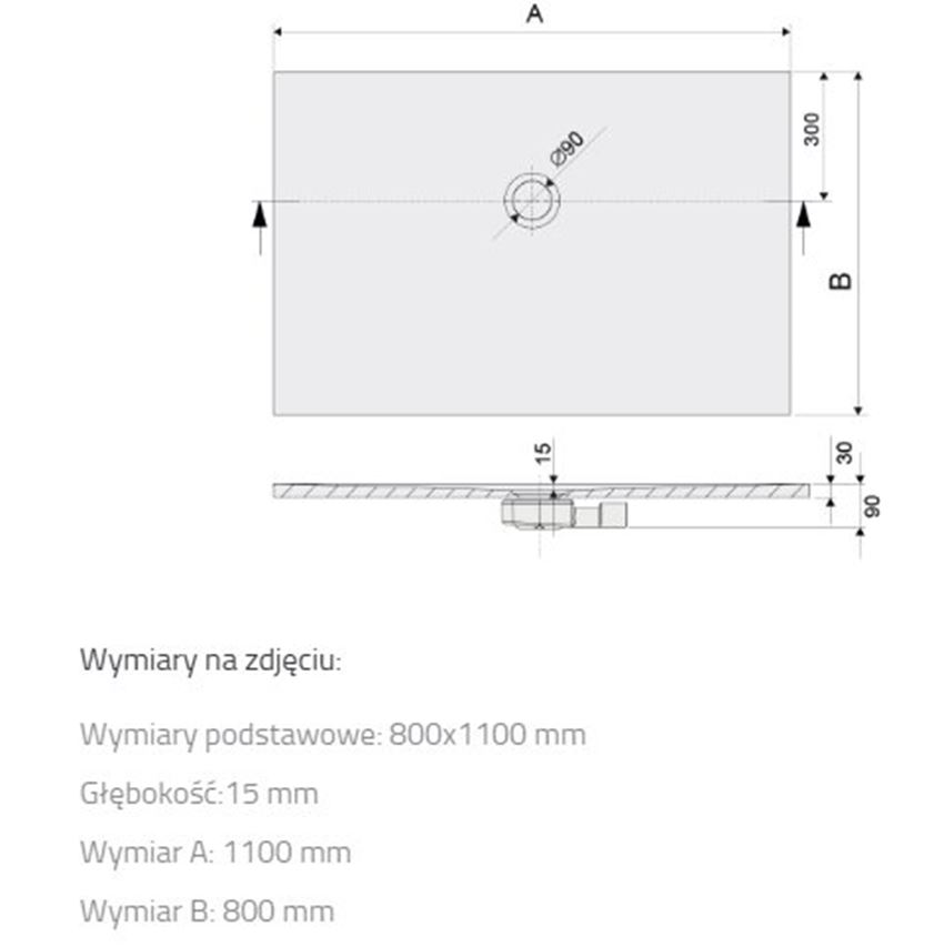 Brodzik Sanplast Open Structure Mineral 645-440-0340-01-020