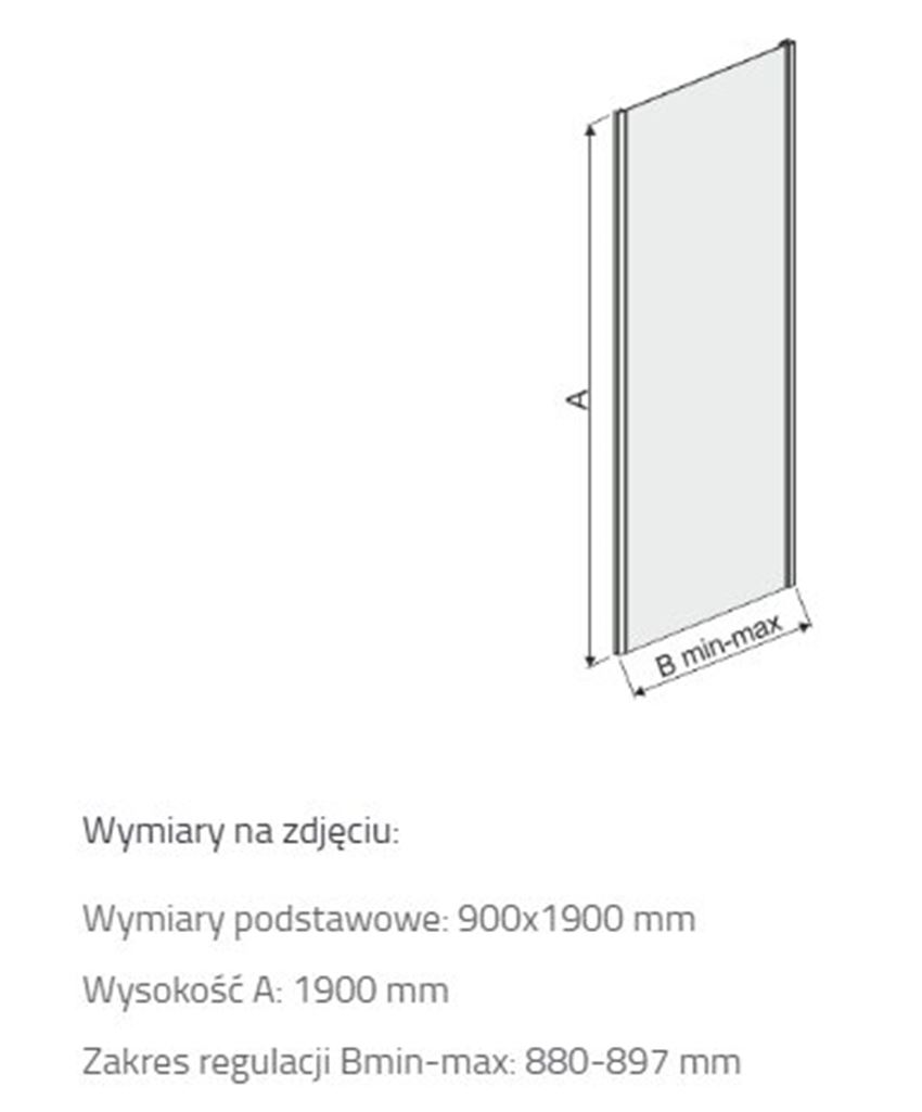Ścianka dodatkowa Sanplast TX 600-271-1320-39-401 rys techniczny