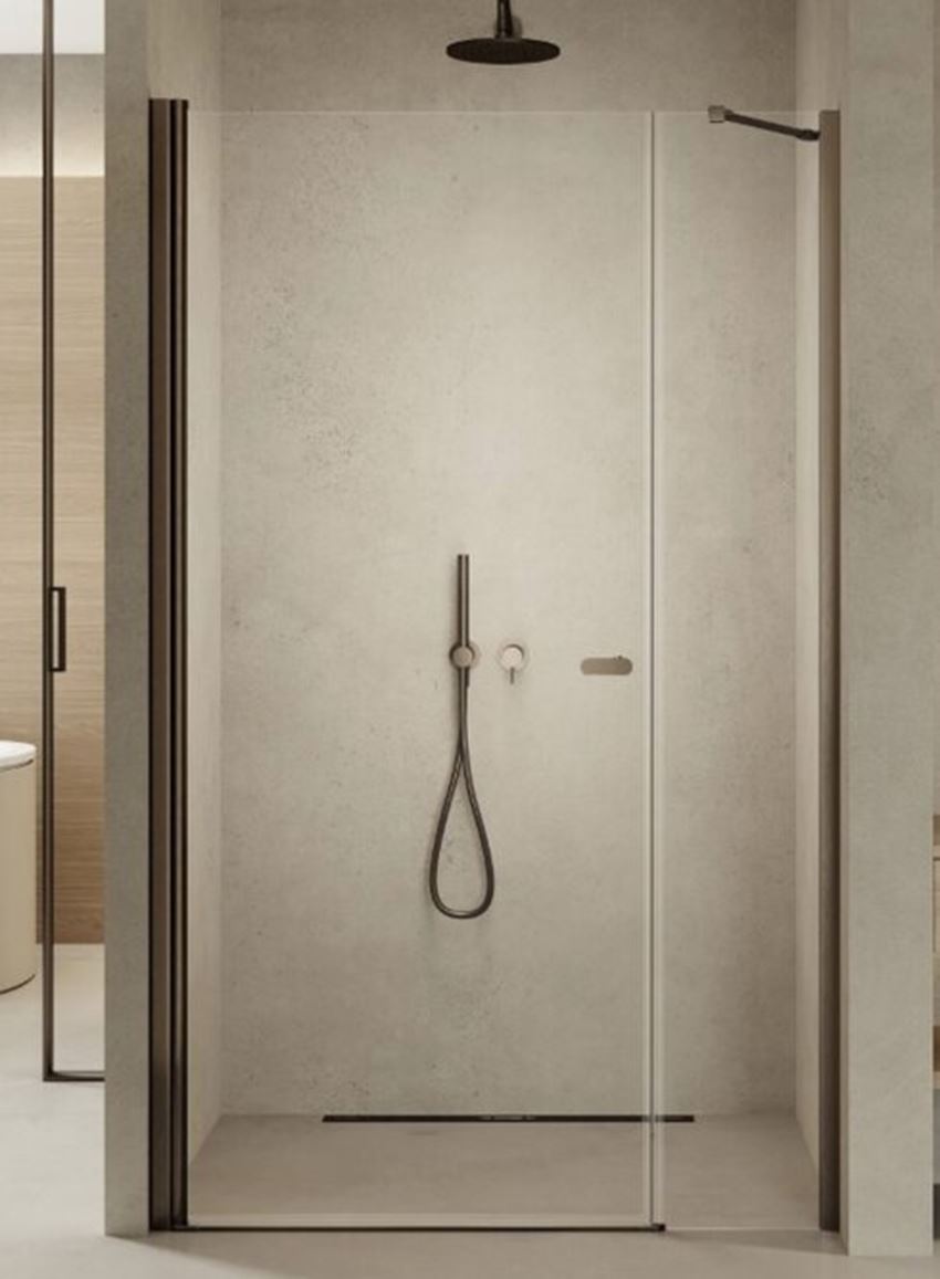 Drzwi wnękowe New Trendy New Soleo Gunmetal Brushed D-0999A-WP