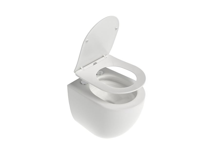 Miska WC podwieszana z deską wolnoopadającą SoftClose, 36x50 cm biała Ravak Chrome AquaSpin