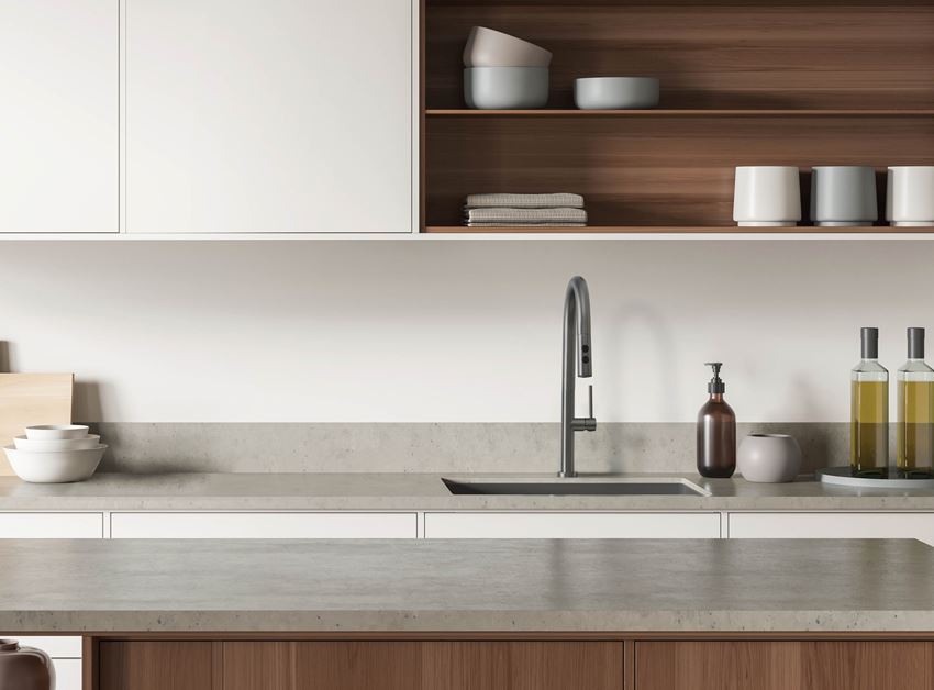 Bateria kuchenna z wyciąganą wylewką 2 rodzaje strumienia titanium Deante Olfato