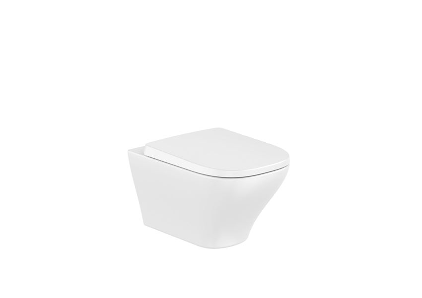 Miska WC podwieszana Rimless Vortex z deską wolnoopadającą biała Roca Optica