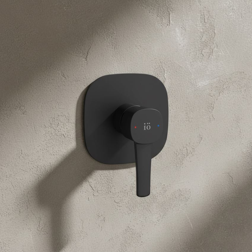 Bateria prysznicowa bez przełącznika funkcji podtynkowa czarna IÖ Ronne