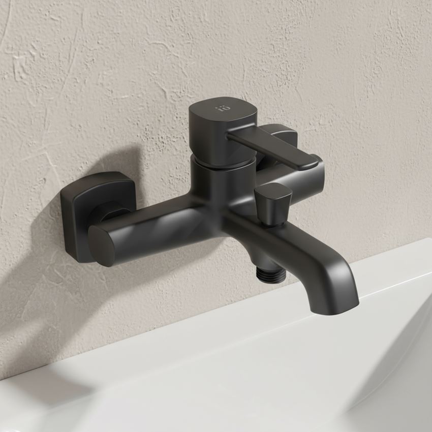 Bateria wannowo-natryskowa czarna IÖ Ronne