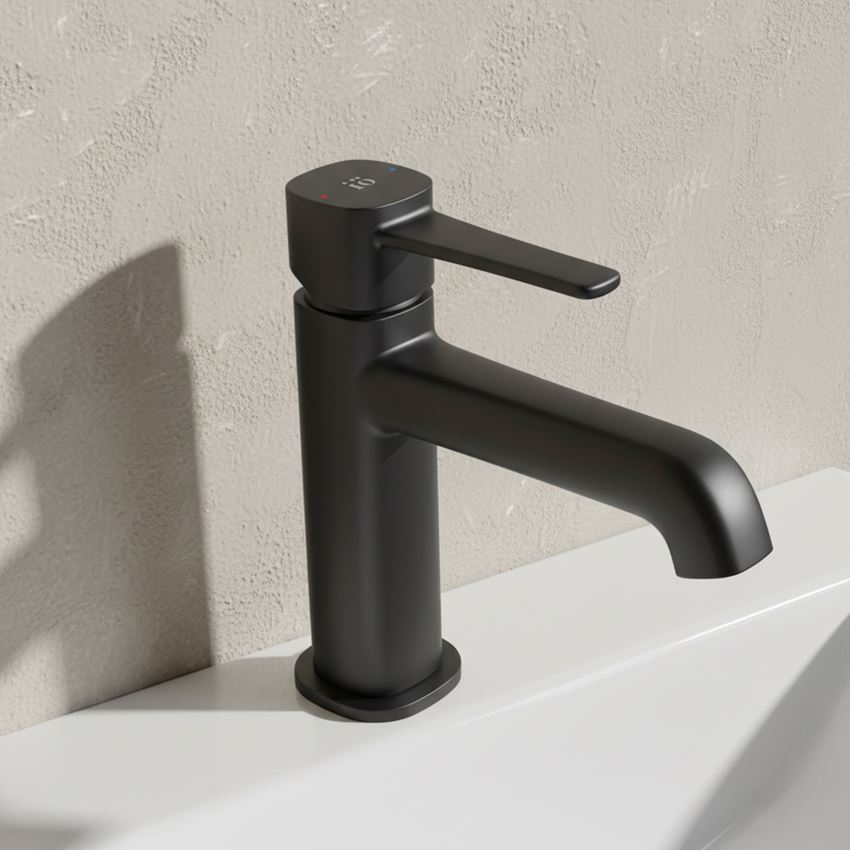 Bateria umywalkowa stojąca korek klik-klak czarna IÖ Ronne