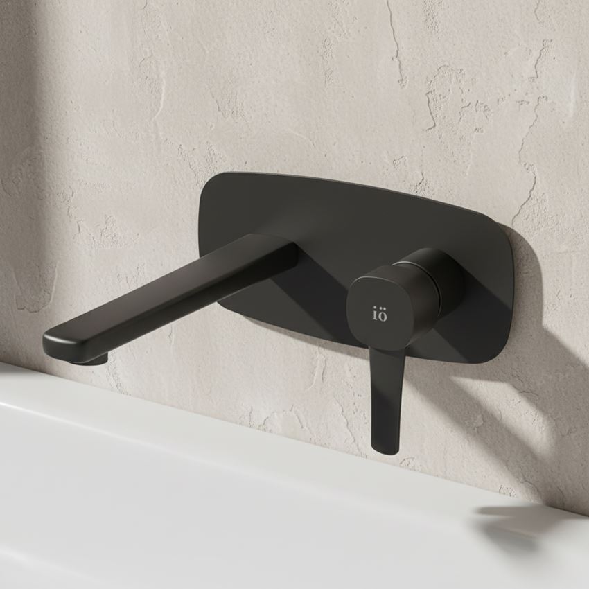 Bateria umywalkowa podtynkowa korek click-clack czarna IÖ Ronne