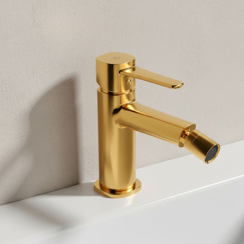 Bateria bidetowa z korkiem klik-klak złota IÖ Ronne