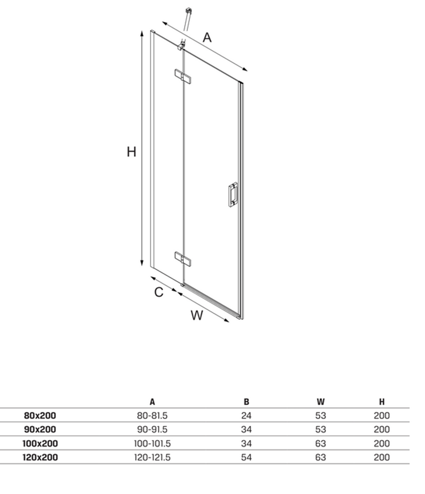rys techniczne drzwi wnękowe IO Luvia prawe lewe