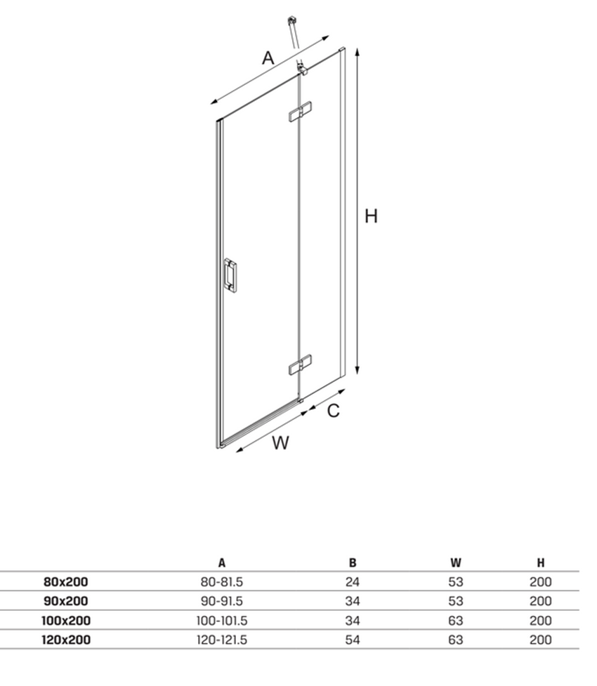 rys techniczne drzwi wnękowe IO Luvia prawe