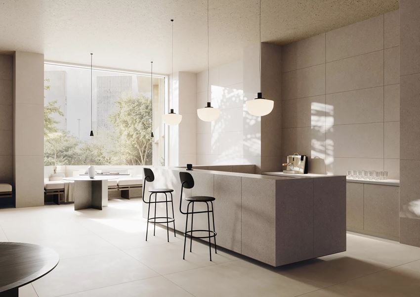 Jasna kawiarnia w minimalistycznym stylu