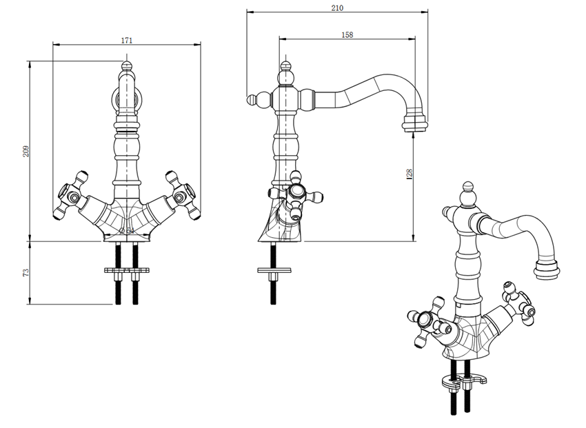 Bateria kuchenna FDesign Lacrima rysunek