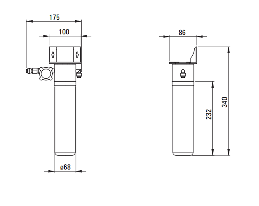 Bateria kuchenna z zestawem do filtracji wody Deante rysunek