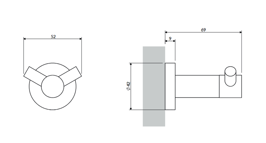 Haczyk podwójny Omnires Modern Project rysunek
