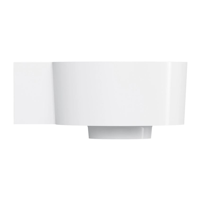 Umywalka nablatowa/wisząca - lewa 33x34 cm biały połysk Omnires Ovo