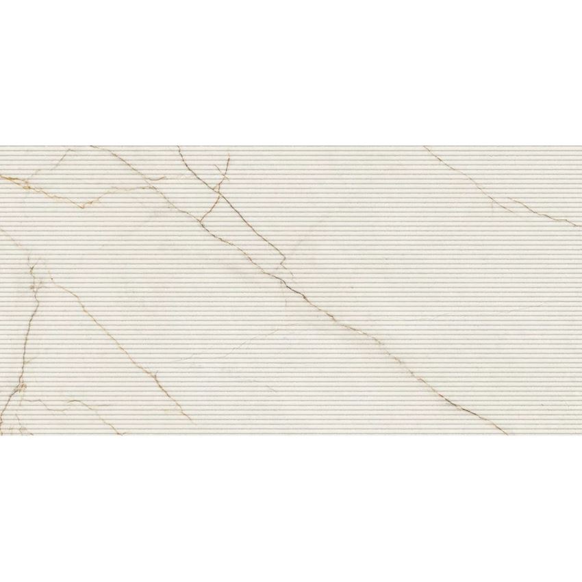Płytka dekoracyjna 59,8x119,8 cm Paradyż Limaro White Decor Gres Szkl. Rekt. Struktura Mat