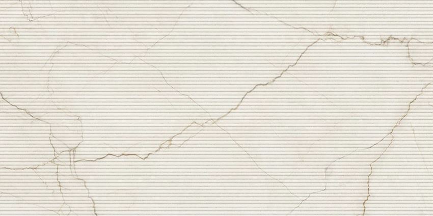 Płytka dekoracyjna 59,8x119,8 cm Paradyż Limaro White Decor Gres Szkl. Rekt. Struktura Mat