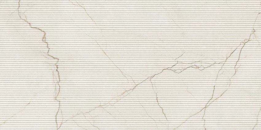 Płytka dekoracyjna 59,8x119,8 cm Paradyż Limaro White Decor Gres Szkl. Rekt. Struktura Mat