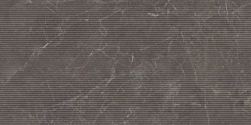 Płytka dekoracyjna 59,8x119,8 cm Paradyż Eloria Anthracite Decor Gres Szkl. Rekt. Struktura Mat