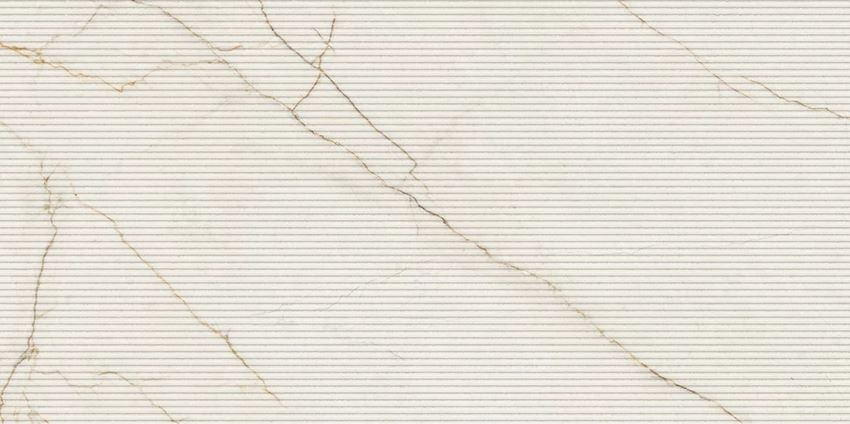 Płytka dekoracyjna 59,8x119,8 cm Paradyż Limaro White Decor Gres Szkl. Rekt. Struktura Mat
