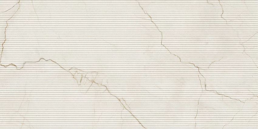 Płytka dekoracyjna 59,8x119,8 cm Paradyż Limaro White Decor Gres Szkl. Rekt. Struktura Mat