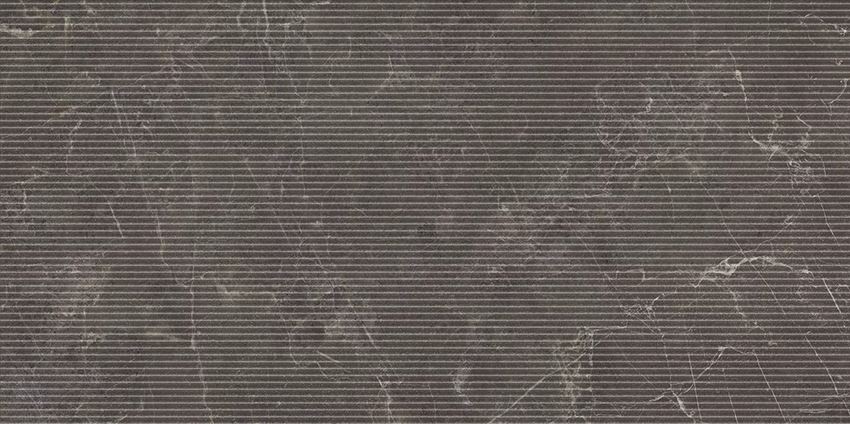 Płytka dekoracyjna 59,8x119,8 cm Paradyż Eloria Anthracite Decor Gres Szkl. Rekt. Struktura Mat