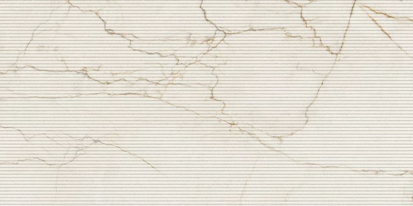 Płytka dekoracyjna 59,8x119,8 cm Paradyż Limaro White Decor Gres Szkl. Rekt. Struktura Mat