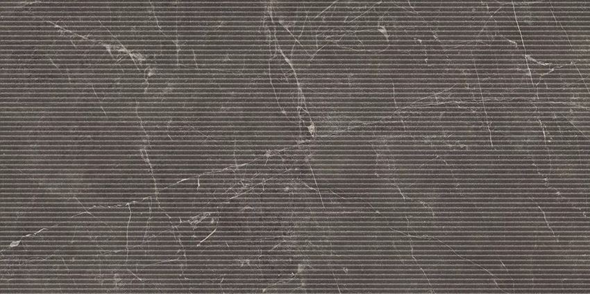 Płytka dekoracyjna 59,8x119,8 cm Paradyż Eloria Anthracite Decor Gres Szkl. Rekt. Struktura Mat