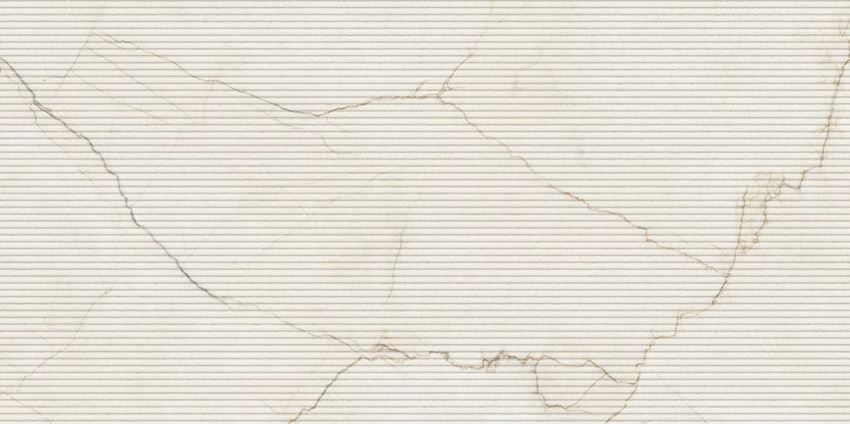Płytka dekoracyjna 59,8x119,8 cm Paradyż Limaro White Decor Gres Szkl. Rekt. Struktura Mat