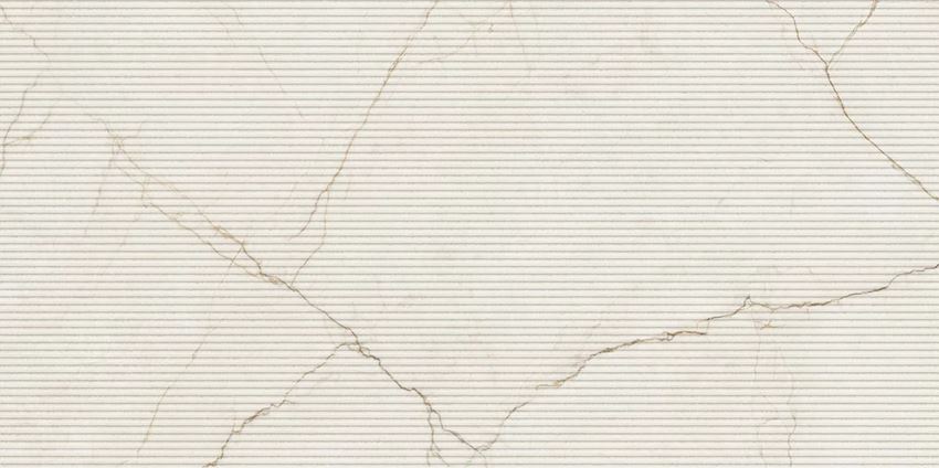 Płytka dekoracyjna 59,8x119,8 cm Paradyż Limaro White Decor Gres Szkl. Rekt. Struktura Mat