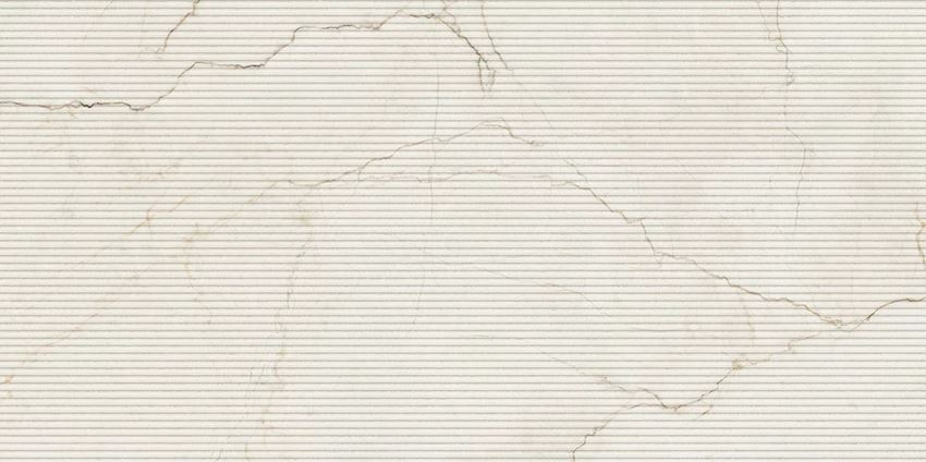 Płytka dekoracyjna 59,8x119,8 cm Paradyż Limaro White Decor Gres Szkl. Rekt. Struktura Mat