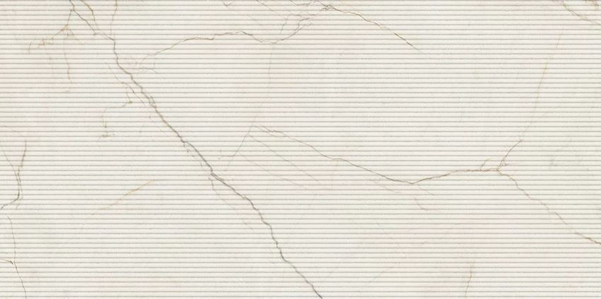 Płytka dekoracyjna 59,8x119,8 cm Paradyż Limaro White Decor Gres Szkl. Rekt. Struktura Mat