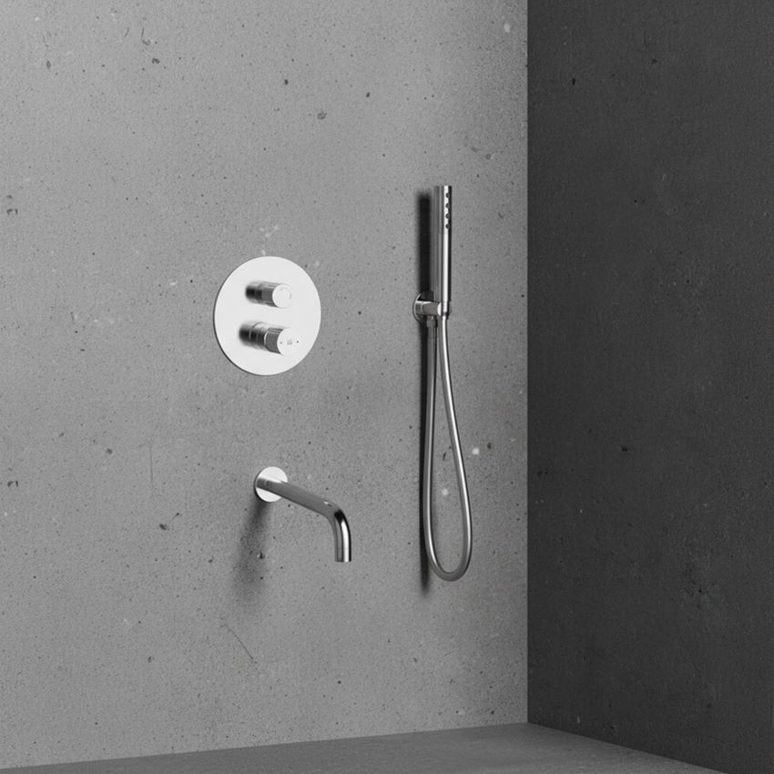 Bateria wannowa z zestawem natryskowym podtynkowa chrom IÖ Vida