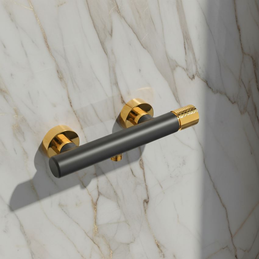 Bateria prysznicowa czarno-złota IÖ Vida