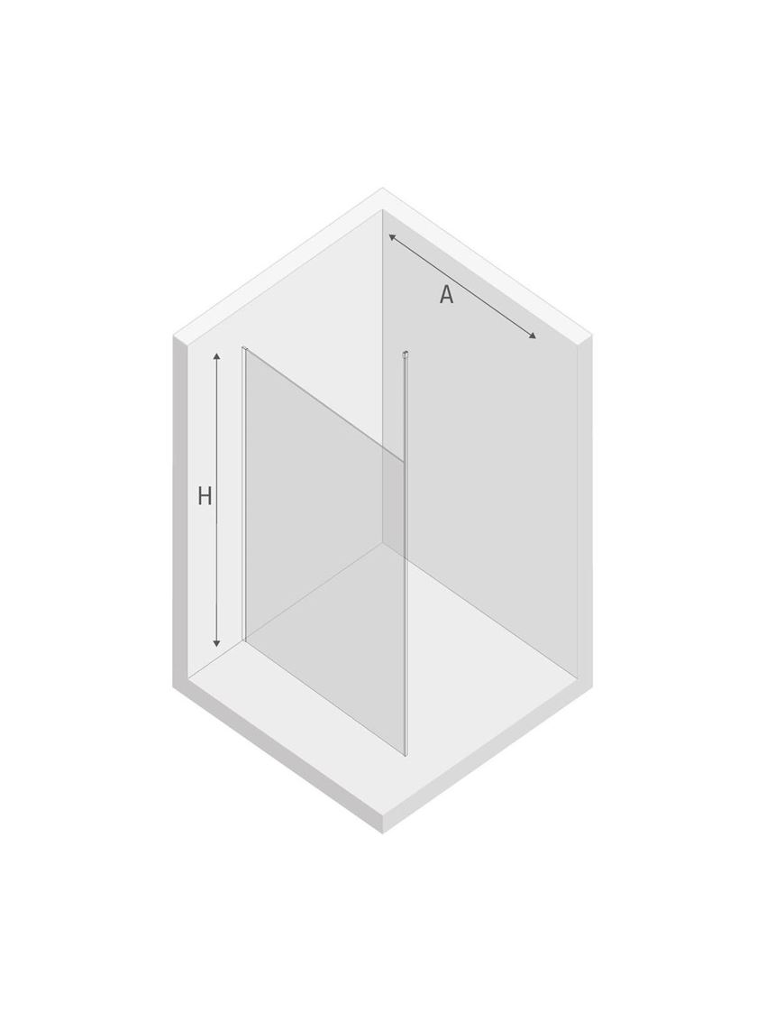 Kabina prysznicowa New Trendy Nesta Black K-1727-WS rys techniczny