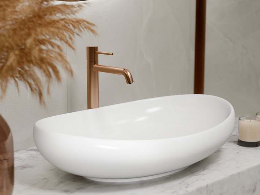 Umywalka nablatowa 65x42 cm biała IÖ Alta New