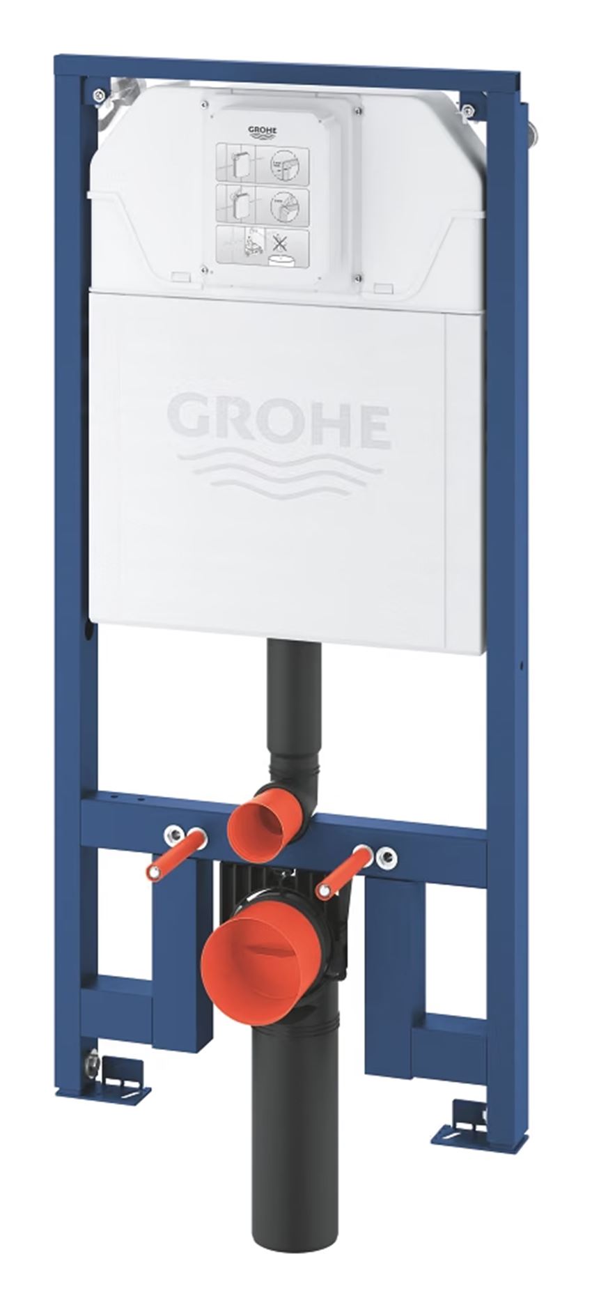 Stelaż podtynkowy do WC ze zbiornikiem spłukującym 88,9 mm wysokość instalacji 1,13 m Grohe Rapid SL Slim