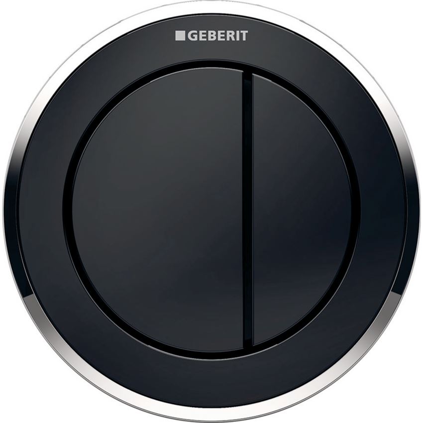 Przycisk spłukujący pneumatyczny, zdalne uruchamianie spłukiwania przycisk meblowy rozetka i przyciski czarne Geberit Typ 10