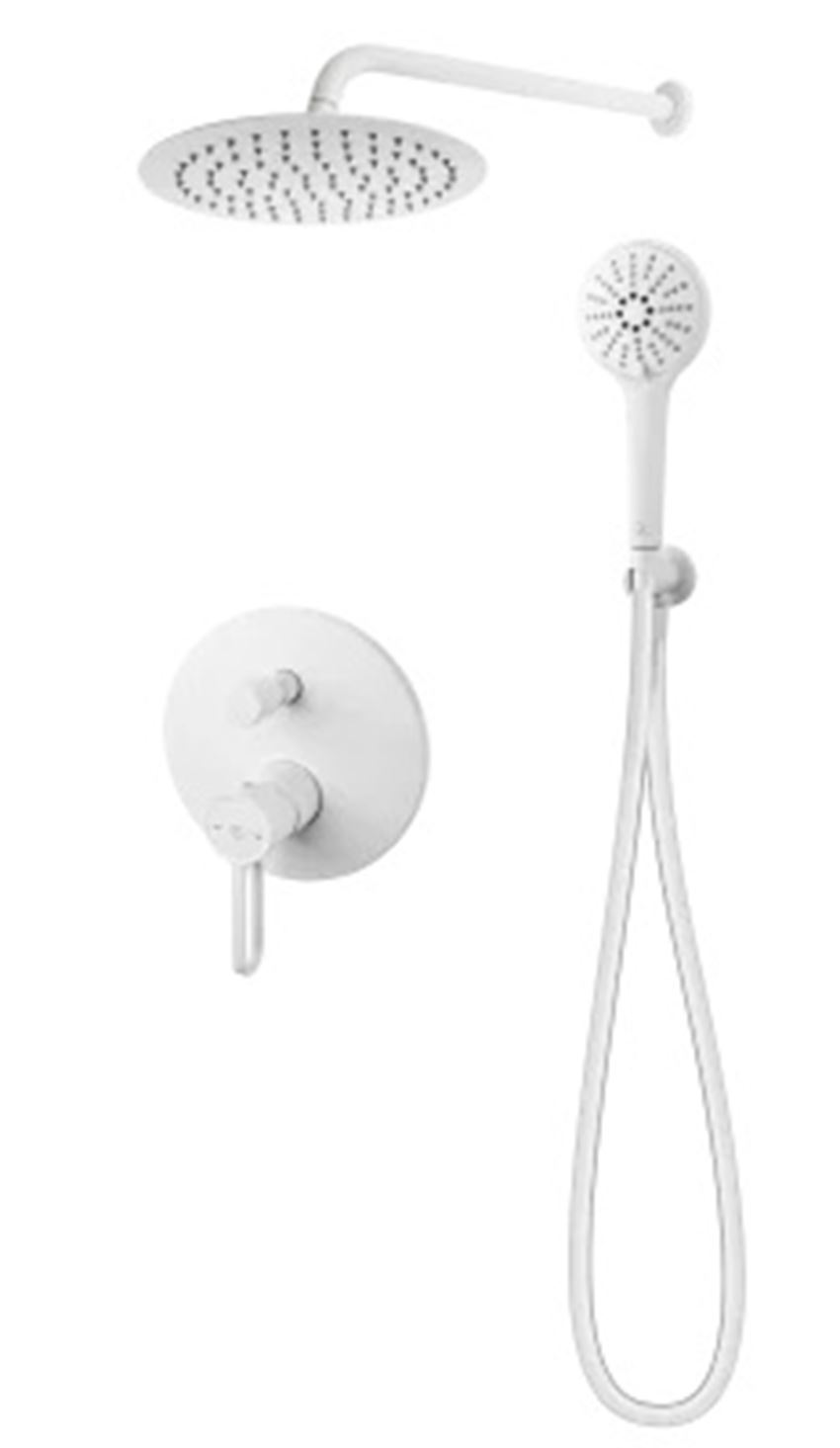 Zestaw prysznicowy podtynkowy z baterią biały FDesign Zaffiro
