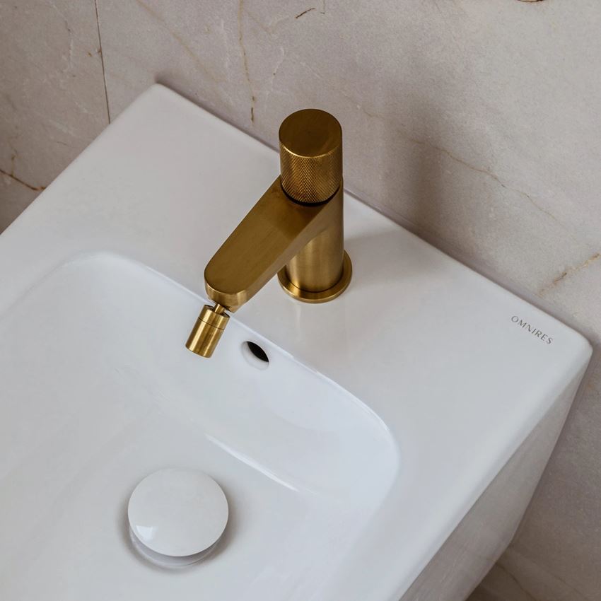 Bateria bidetowa złoty szczotkowany Omnires Contour