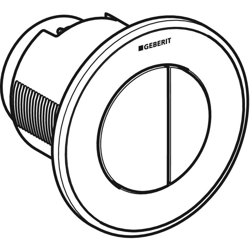 Przycisk spłukujący pneumatyczny zdalne uruchamianie spłukiwania Geberit Typ 01 rysunek