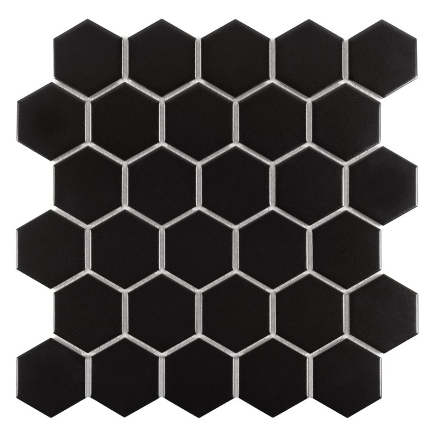 Mozaika gresowa 26x30 cm Dunin Hexagonic Mini Hexagon Black