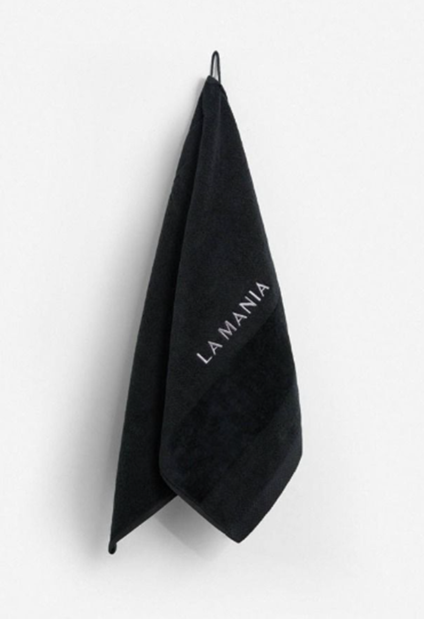 Ręcznik łazienkowy La Mania Home Ręcznik Mono Mania Black 50x100