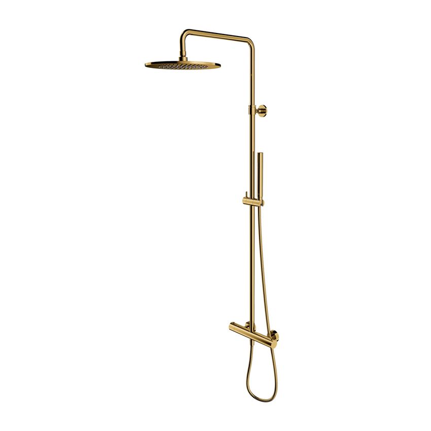 Termostatyczny system prysznicowy natynkowy złoty Omnires Y