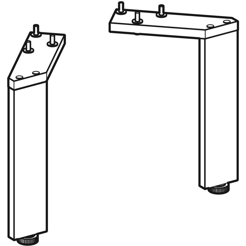 Nogi 2 szt. chrom błyszczący Geberit rysunek