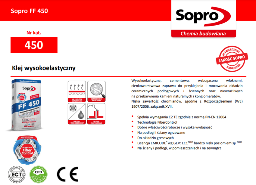 Sopro FF 450 7745323 karta techniczna