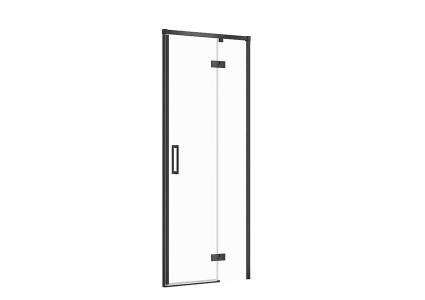 Drzwi prysznicowe prawe profile czarne 80x195 cm Cersanit Larga